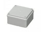 Doza aplicata patrata 100x100x50mm IP56 pentru distributie jonctiune ABS rezistenta UV fara presetupe margini netede