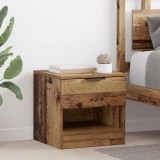 vidaXL Dulap de pat 2 pcs Lemn vechi 40 x 39 x 40 cm Lemn compozit