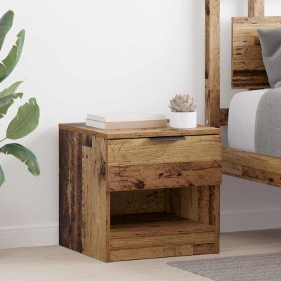 vidaXL Dulap de pat 2 pcs Lemn vechi 40 x 39 x 40 cm Lemn compozit 880516 foto
