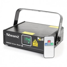 Beamz Mimas Show Laser, 50mW verde 9-DMX Master/Slave, 7 DMX-8-Gobos IR, telecomanda foto