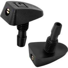 Set 2 duze universale pentru spalare parbriz, reglare flux 360 , tip ceata, plastic rezistent, 0.9 x 1.6 x 2.6 cm, culoare neagra