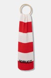 Fiorucci esarfa de l&acirc;nă Logo Alpaca culoarea rosu, cu imprimeu, W02FPASC470KN11RD02