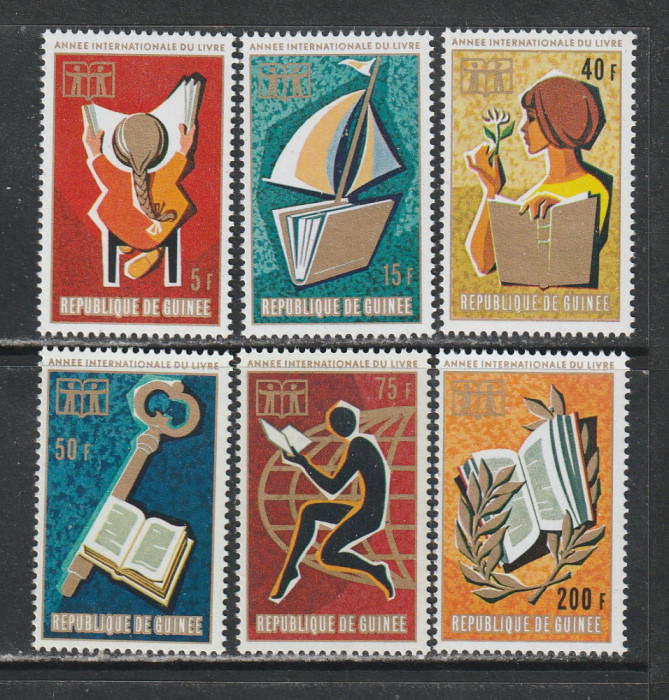 Guinea 1972 - Anul International al Cartii 6v MNH
