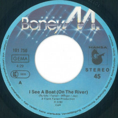 Boney M. ? I see a boat on the river (1980, Hansa) Disc vinil single 7&amp;quot; foto