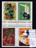 2005 Artisti Romani Contemporani Block de 4 Tip 1, LP1705, MNH, Arta, Nestampilat