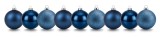 WOLFSON - SET GLOBURI DE CRACIUN,ALBASTRU MIDNIGHT,&Oslash;6CM,PLASTIC,SET 9 BUCATI