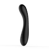 Vibrator Kara 10 Moduri Vibratii, Silicon Lichid, USB, Negru, 20 cm, Mokko Toys, Velvet Obsession