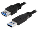 Cablu USB 3.0 USB A la USB A 2m Negru