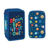 Penar echipat, 39 piese, Dream Big Little One, 3 compartimente cu fermoar, albastru