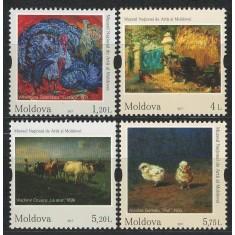 Moldova 2017 Mi 1017/20 MNH - Fauna &icirc;n pictură