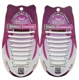 Cumpara ieftin ALB - Sireturi Elastice din Silicon pentru pantofi sport, functie NO TOUCH, 5MM, FERME, SIRETILA