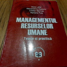 MANAGEMENTUL RESURSELOR UMANE Teorie si practica - Viorel Lefter - 2008, 392 p.