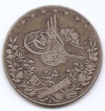 Egipt 20 Qirsh 1904 - Abdul Hamid II, Argint 28 g/833, 40 mm KM-296