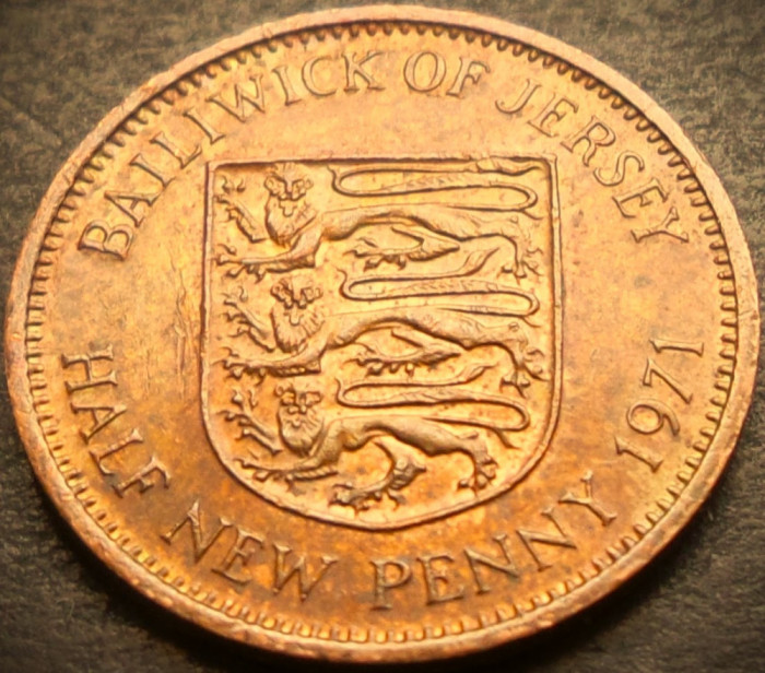 Moneda exotica HALF NEW PENNY - JERSEY, anul 1971 * cod 1080 B