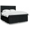 VidaXL Pat box spring cu saltea, negru, 180x200 cm, catifea 3294049
