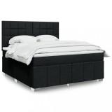 VidaXL Pat box spring cu saltea, negru, 180x200 cm, catifea 3294049