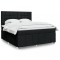 vidaXL Pat box spring cu saltea, negru, 180x200 cm, catifea 3294049