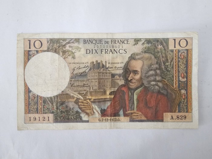 Franta 10 Francs 1972 stare buna