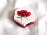 cutie lemn cu maci 43430