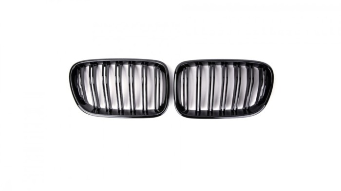 Set 2 grile duble, negru lucios, M Design pentru BMW X3 F25 Nonfacelift