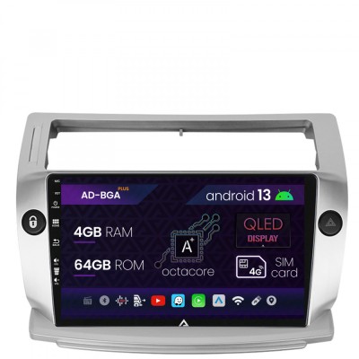 Navigatie Citroen C4 (2004-2014), Android 13, A-Octacore 4GB RAM + 64GB ROM, 9 Inch - AD-BGA9004+AD-BGRKIT346 foto