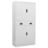 Cumpara ieftin Dulap de birou, gri deschis, 90x40x180 cm, otel