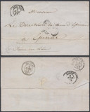 France 1854 Postal History Rare Stampless Cover Besancon Epinac D.1024