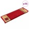 Gossi covorase scari autoadezive, 15 buc., rosu, 65x21x4 cm