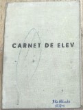 ACTE (5) Carnet de elev vechi din perioada comunista, coperta panzata verde, insemnari olografe, tipizat scoala de colectie RPR RSR