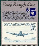 Cocos (Keeling) Islands 1990 - Avion, uzual, supratipar $5, neuzat, cota mare