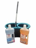 Set curatare podele Klintensiv , Mop rotativ Azay Interiors + solutii pentru parchet si pardoseli