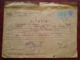 1945-Plic-Acte de Procedura+Citatie-RAR, Nestampilat