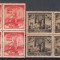 ROMANIA 1952 LP 331 LUNA PRIETENIEI ROMANO-SOVIETICE SERIA IN BLOC DE 4 TIMBRE STARE MNH