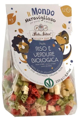 Paste de Orez cu Sfecla si Spanac Fara Gluten pentru Copii Eco 250 grame Pasta Natura foto