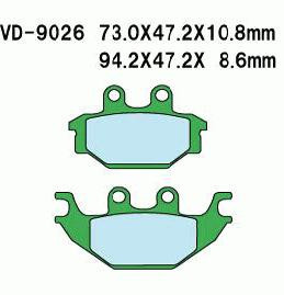 Set 2 placute frana fata ATV KYMCO KXR, MAXXER, MXU 250-300-500 Cod Produs: MX_NEW PF 22 510 3070ML