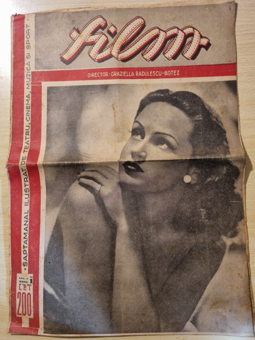 revista film 20 octombrie 1945- revista de teatru,cinema,muzica si sport