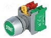 Intrerupator ac&amp;#355;ionat prin apasare, 22mm, seria PBF22, IP65, AUSPICIOUS - PBF22-1O/C G START