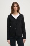 Sisley sacou culoarea negru, un singur rand de nasturi, neted, 1194M602H