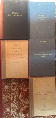 I.L.CARAGIALE- OPERE CINCI VOLUME, 1930-1938/EDITII CARTONATE ingrijite de CIOCULESCU si ZARIFOPOL foto