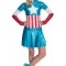 Rochie Captain America pentru fete 5-7 ani 120 - 130 cm