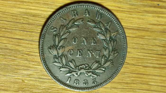Sarawak - moneda de colectie rara bronz - 1 cent 1885 - Charles C. Brooke Rajah