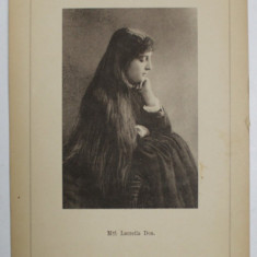 Mad. LUCRETIA DON. , FOTOGRAFIE DIN ALBUMUL NATIONAL , SERIE DE BUCAREST , EDITEUR LYONEL BONDY , FOTOGRAF W. CRONENBERG , CCA . 1900