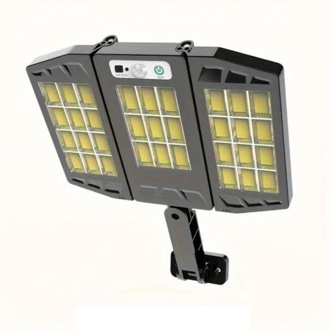 Lampă cu &icirc;ncărcăre solară, 161 x LED COB, senzor de mișcare și telecomandă