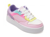 Pantofi sport SKECHERS multicolor, COURT HIGH, din piele ecologica