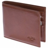 Portofel barbati din piele naturala, maro, 11 x 10 cm, 405-3M, NANO BELT