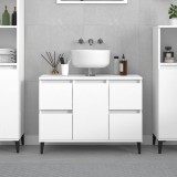 vidaXL Dulap de chiuvetă, alb, 80x33x60 cm, lemn prelucrat