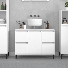 vidaXL Dulap de chiuvetă, alb, 80x33x60 cm, lemn prelucrat 821276