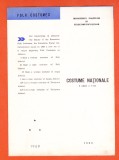 TSV - PLIANT DE PREZENTARE - COSTUME NATIONALE 1969 LP 693