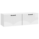 vidaXL Oglindă TV montată pe perete Alb foarte lucios 98 x 31 x 30 cm 899069