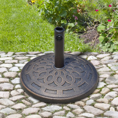 Outsunny Baza pentru umbrela 12kg din rasina Φ48.5x34cm pentru stalpi 38-48mm bronz